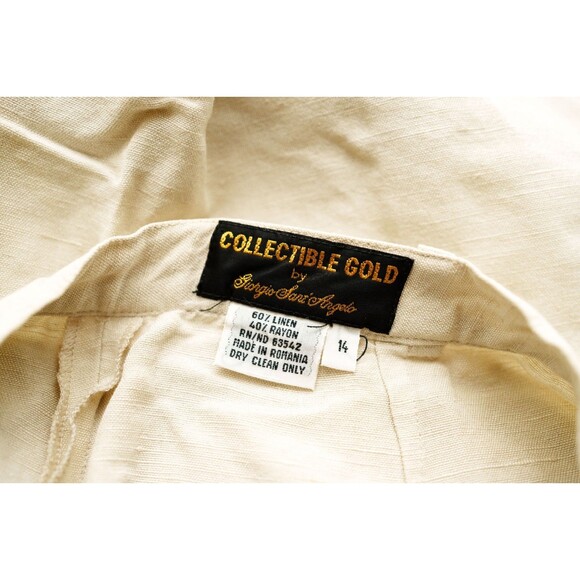 Vintage Collectible Gold by Georgio Sant Angelo womens shorts linen blend 14 - Picture 3 of 6